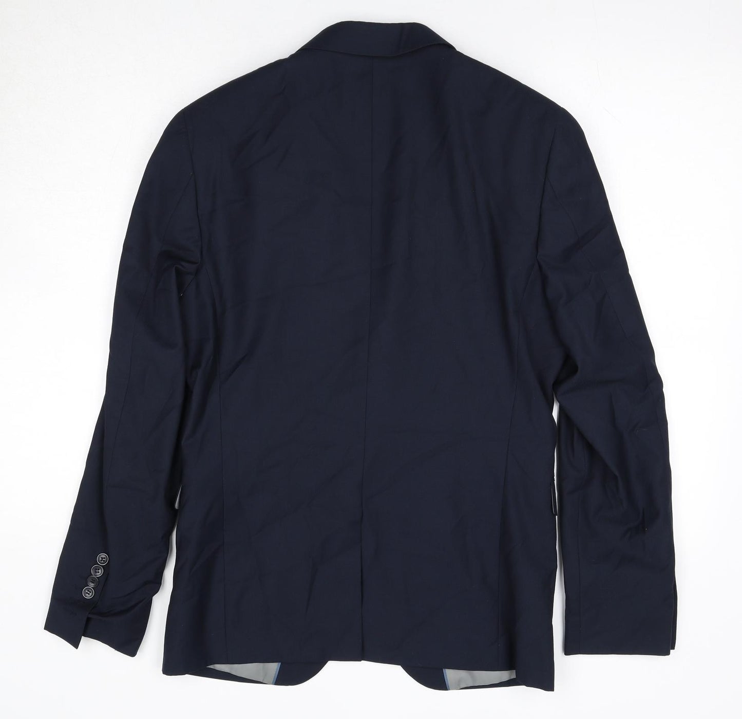 Peter Werth Mens Blue Polyester Jacket Suit Jacket Size 38 Regular