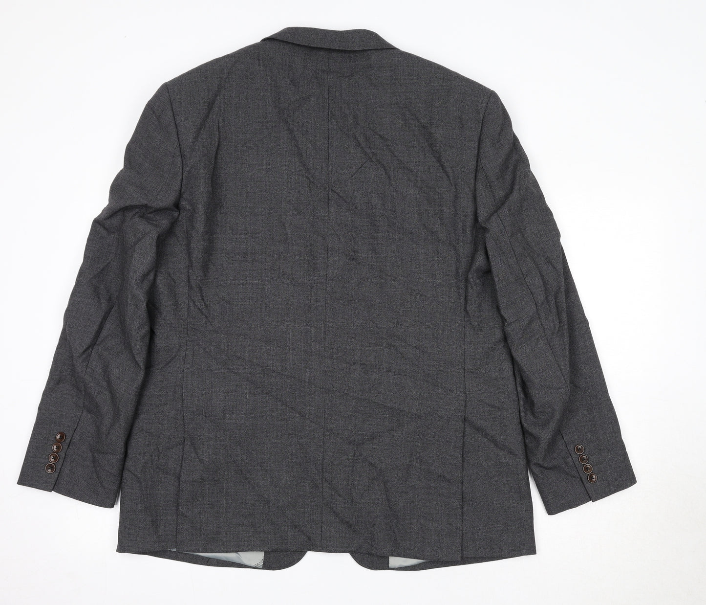 Aquascutum Mens Grey Wool Jacket Suit Jacket Size 46 Regular