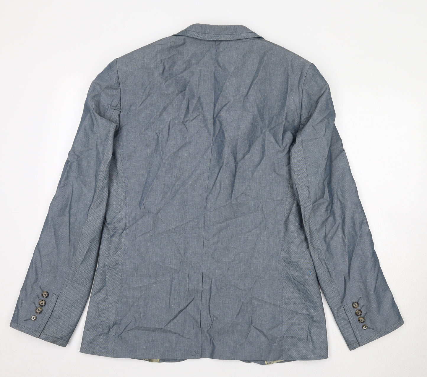 Ted Baker Mens Blue Cotton Jacket Suit Jacket Size 40 Regular