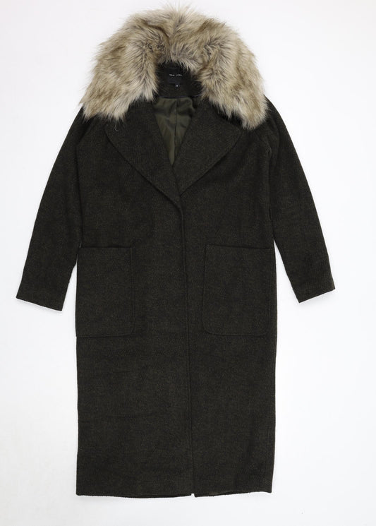 NEXT Womens Green Overcoat Coat Size 8