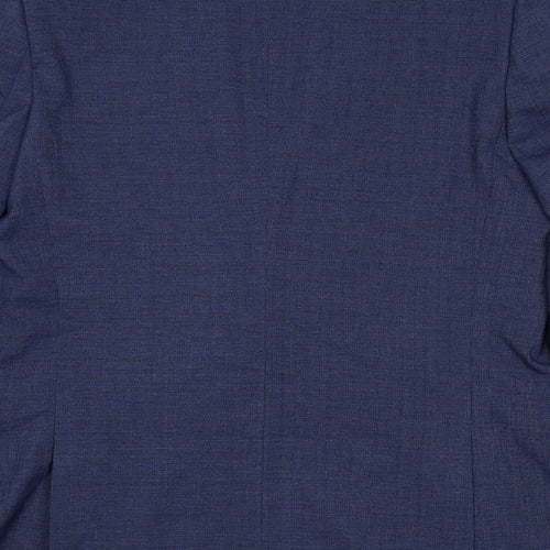 Burton Mens Blue Polyester Jacket Suit Jacket Size 46 Regular