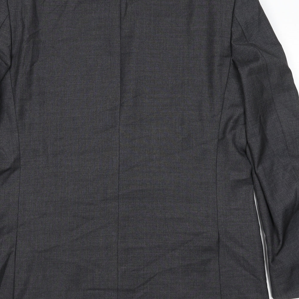 Allen Mens Grey Wool Jacket Suit Jacket Size 42 Regular