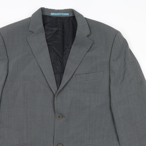 Ted Baker Mens Grey Polyester Jacket Suit Jacket Size 44 Regular