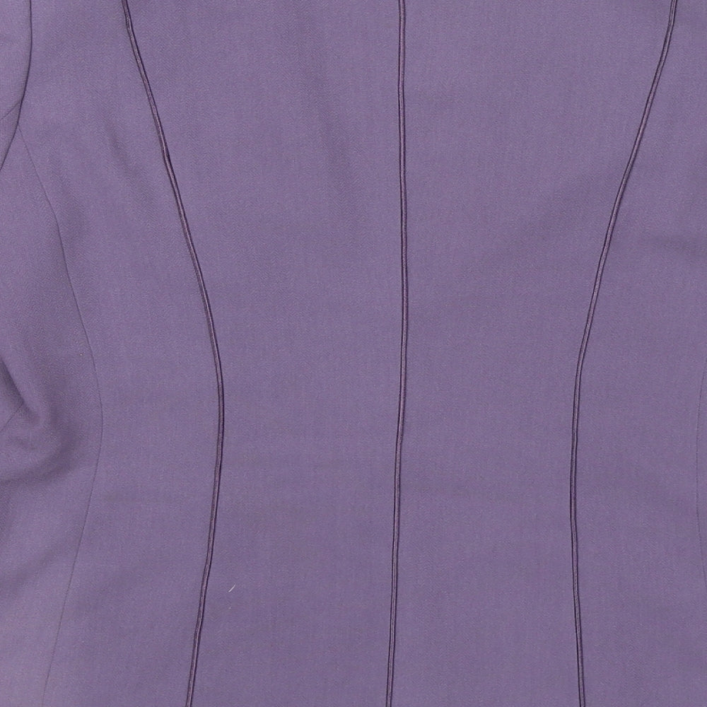 Jacques Vert Womens Purple Jacket Blazer Size 10 Button