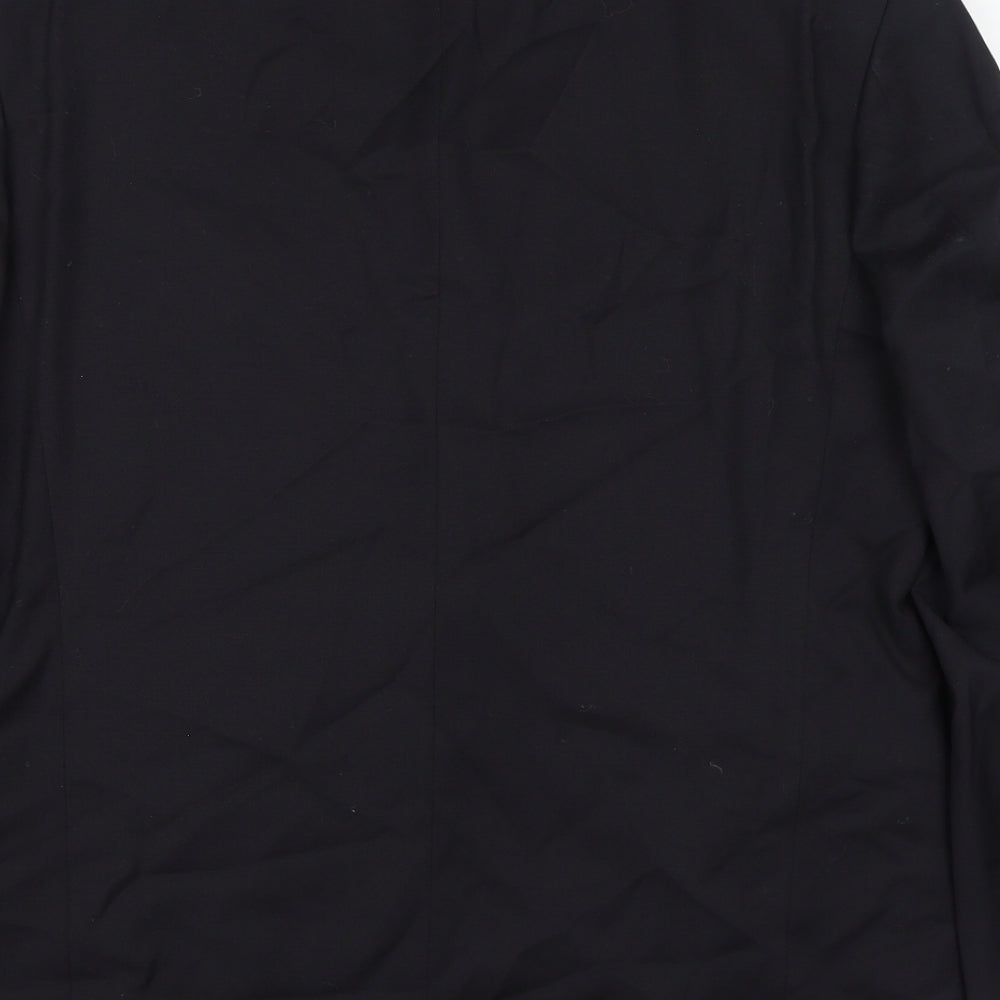 Marks and Spencer Mens Black Wool Tuxedo Suit Jacket Size 40 Regular