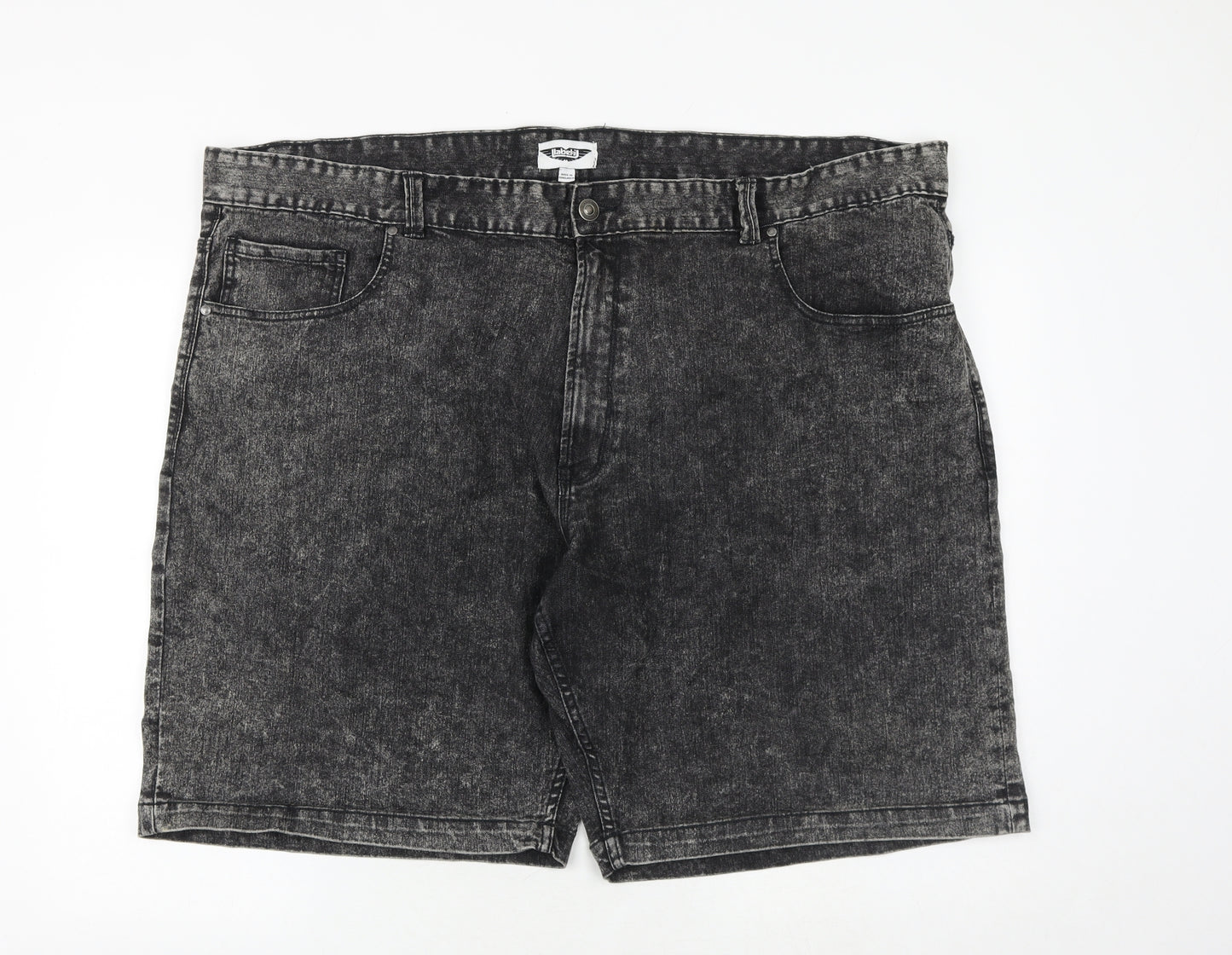 Labelj Mens Grey Cotton Bermuda Shorts Size 50 in Regular Zip