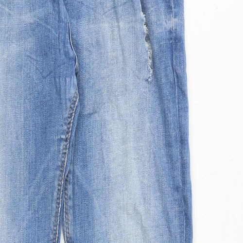 Zara Womens Blue Cotton Skinny Jeans Size 26 in Regular Zip