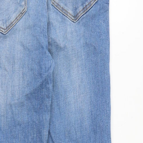 Zara Womens Blue Cotton Skinny Jeans Size 26 in Regular Zip