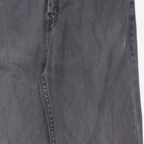 MANTARAY PRODUCTS Mens Grey Cotton Straight Jeans Size 36 in Regular Zip