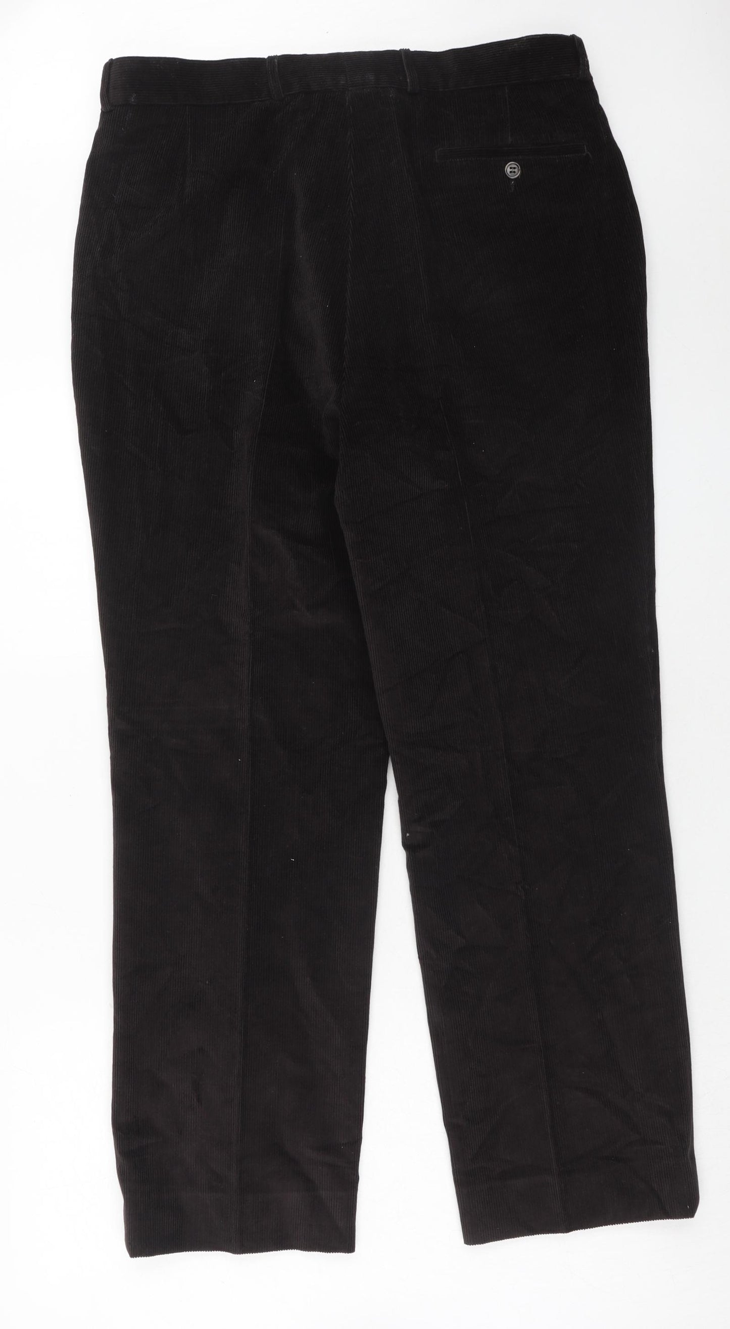 Wolsey Mens Brown Cotton Trousers Size 36 in L30 in Regular Zip