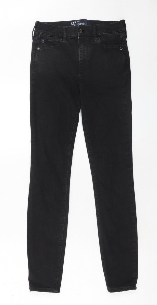 Gap Womens Black Cotton Skinny Jeans Size 27 in Regular Zip