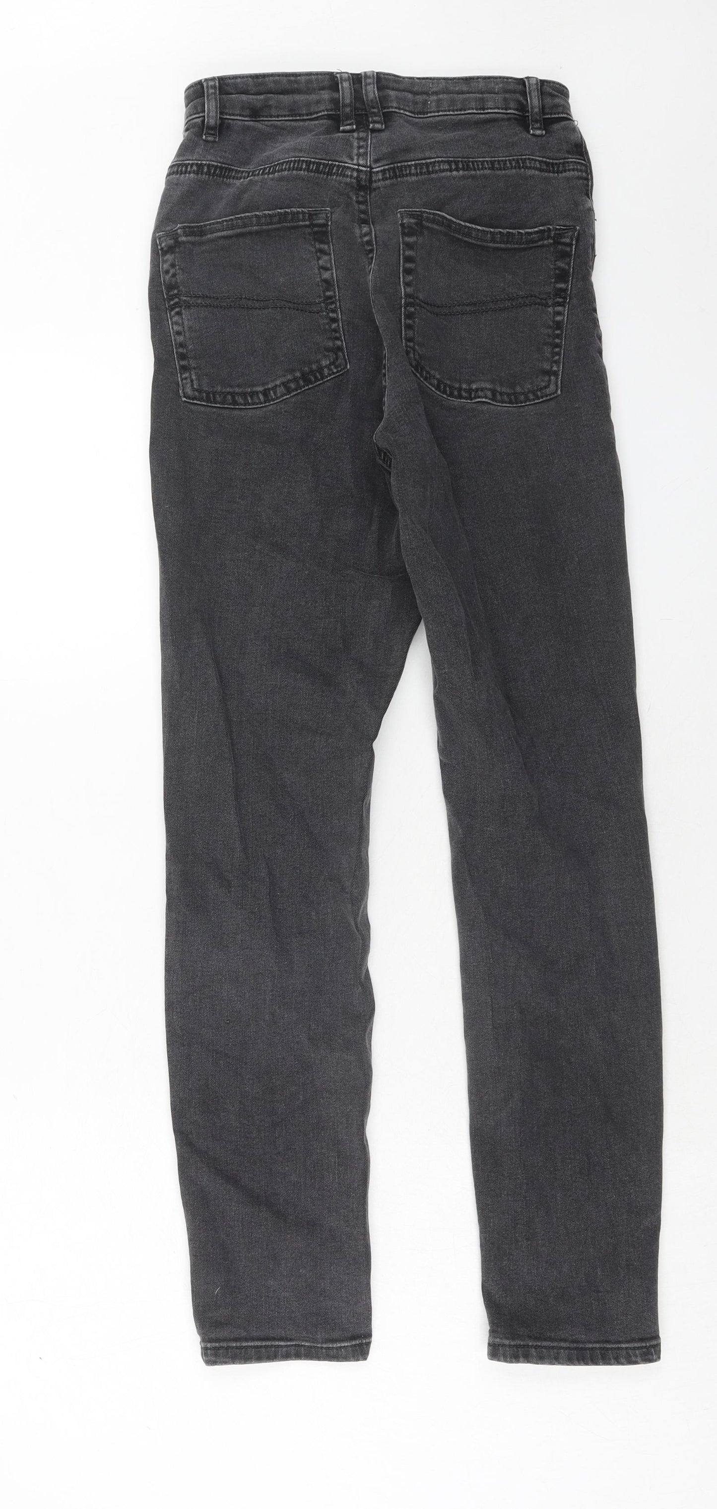 COLLUSION Womens Grey Cotton Straight Jeans Size 25 in L32 in Slim Zip