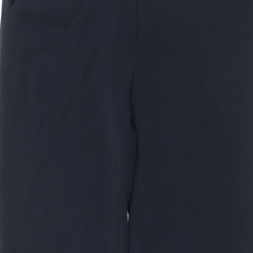 Wallis Womens Blue Polyester Dress Pants Trousers Size 12 Regular Hook & Eye