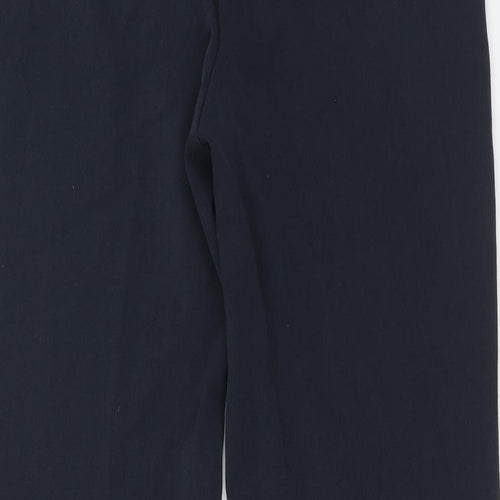 Wallis Womens Blue Polyester Dress Pants Trousers Size 12 Regular Hook & Eye