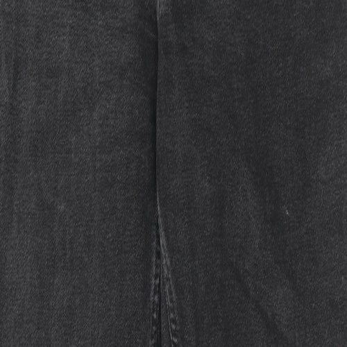 Monki Womens Black Cotton Bootcut Jeans Size 28 in Regular Zip