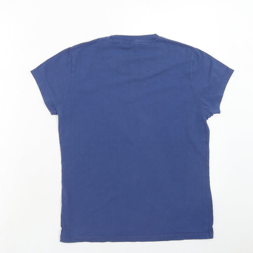 Horseware Womens Blue Cotton Basic T-Shirt Size 12 Round Neck - Horse