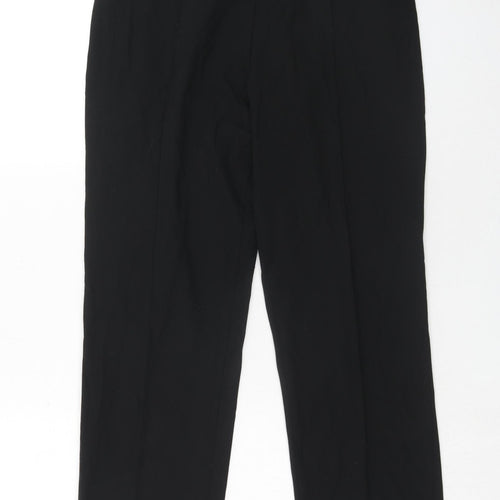 Marks and Spencer Womens Black Polyester Dress Pants Trousers Size 14 Regular Zip