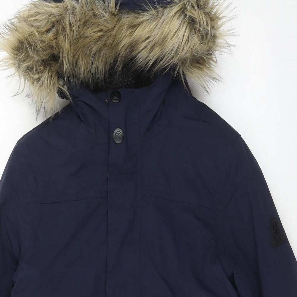 TOG24 Womens Blue Parka Coat Size 8 Zip