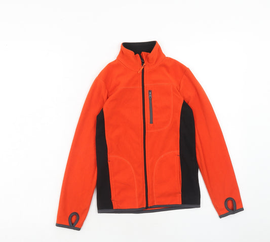 Mountain Warehouse Boys Orange Colourblock Jacket Size 7-8 Years Snap