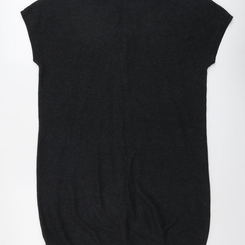 Gap Womens Grey Cotton Jumper Dress Size M V-Neck Pullover