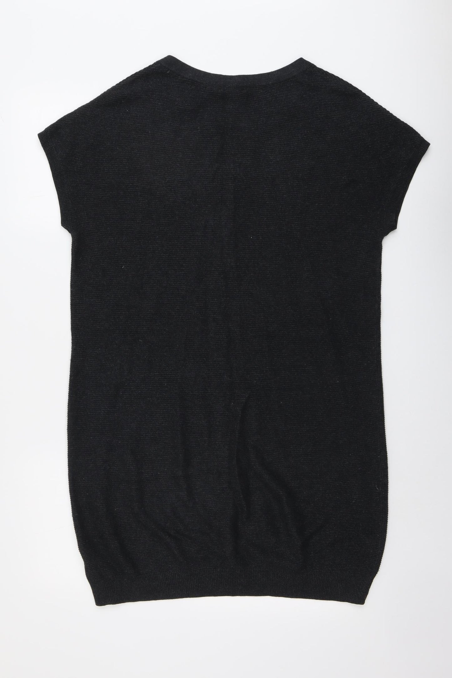 Gap Womens Grey Cotton Jumper Dress Size M V-Neck Pullover