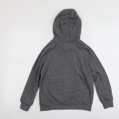 Marks and Spencer Boys Grey Cotton Pullover Hoodie Size 8-9 Years Pullover