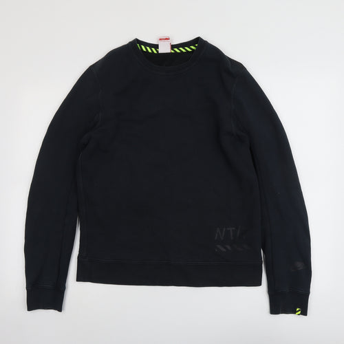 Nike Mens Black Cotton Pullover Sweatshirt Size S