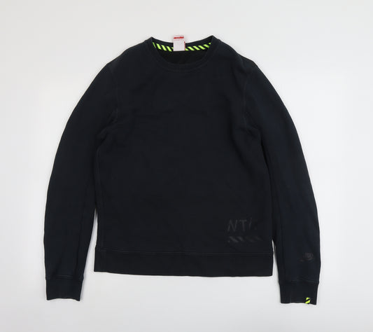 Nike Mens Black Cotton Pullover Sweatshirt Size S