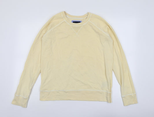 Crew Clothing Womens Yellow Cotton Pullover Sweatshirt Size 12 Pullover