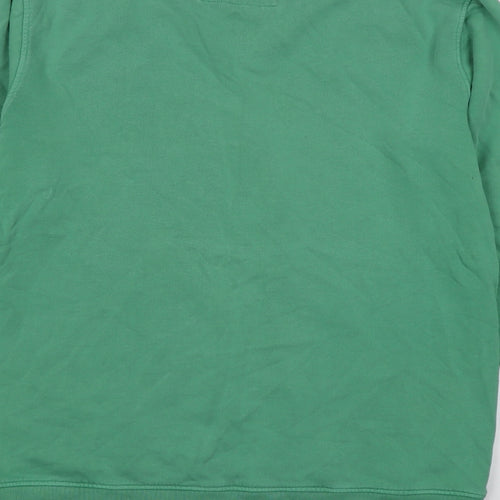 Crew Clothing Mens Green Cotton Pullover Sweatshirt Size S