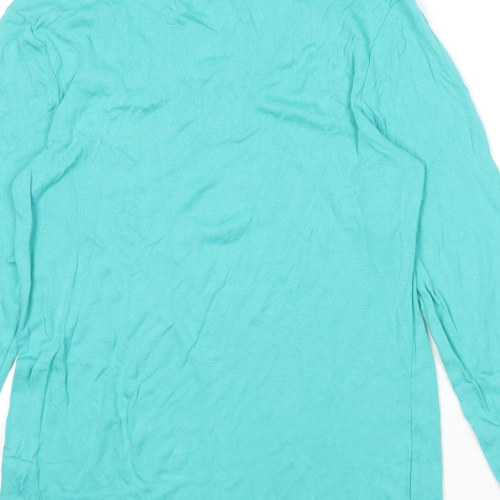 Gap Womens Blue Cotton Basic T-Shirt Size L Round Neck