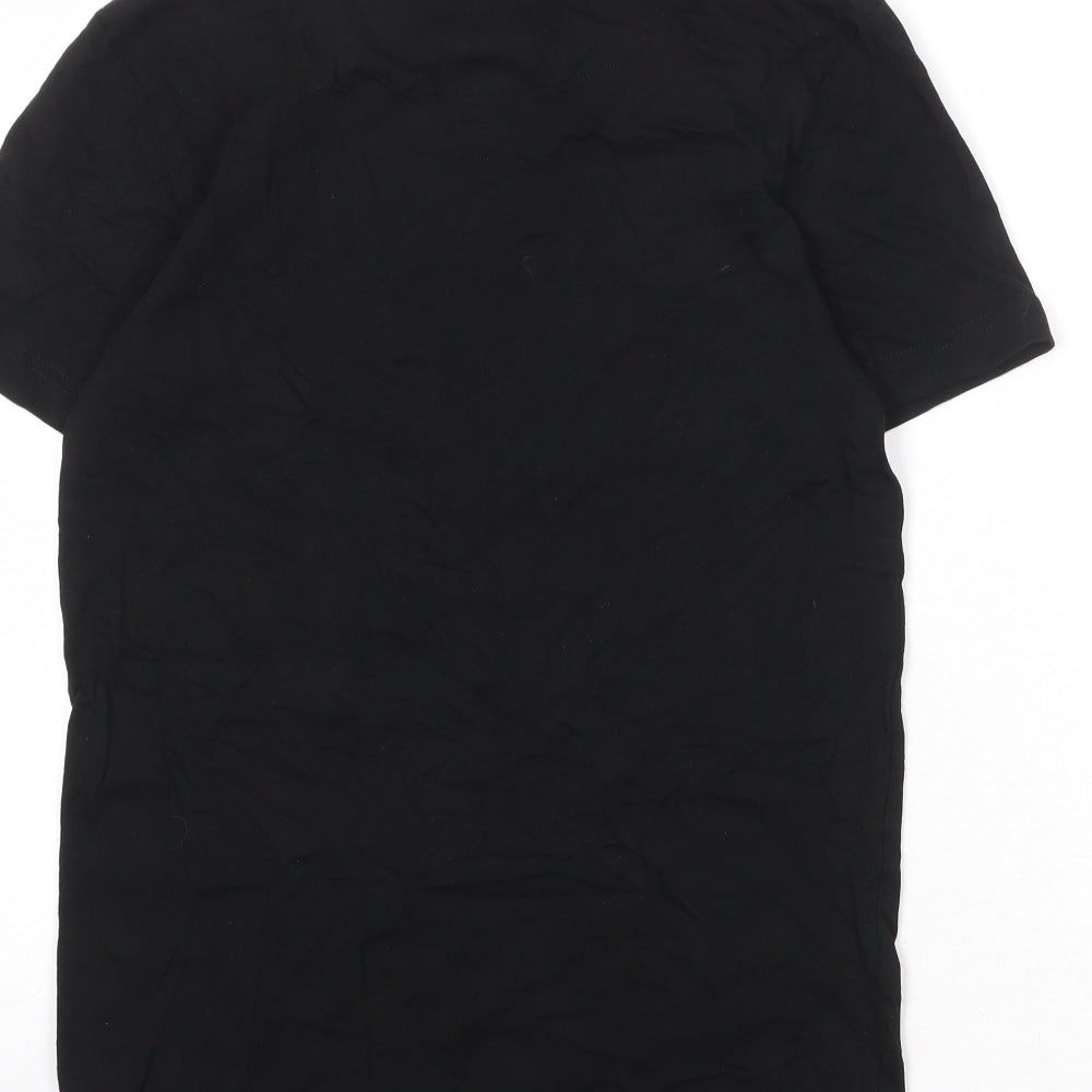Intense Womens Black 100% Cotton Basic T-Shirt Size S Round Neck