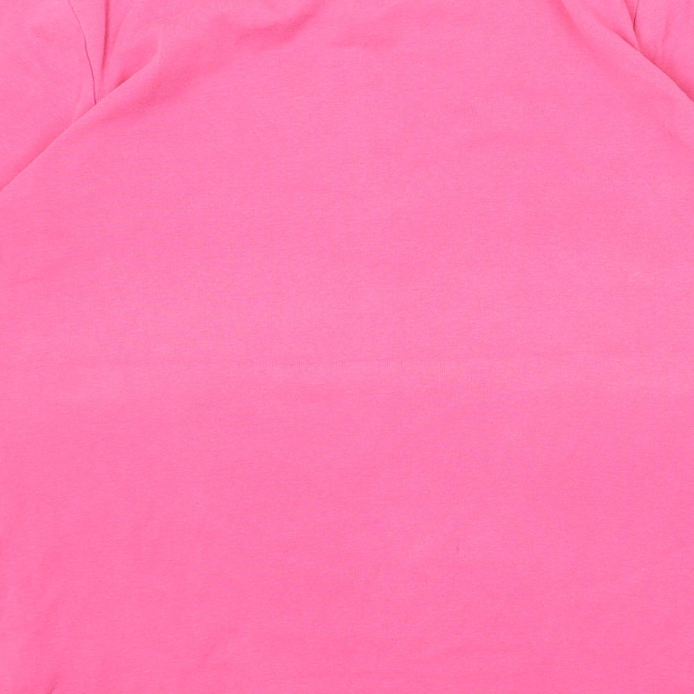 JD Williams Womens Pink 100% Cotton Basic T-Shirt Size 12 Round Neck