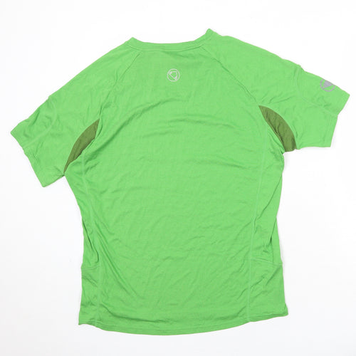 Endura Mens Green Polypropylene Basic T-Shirt Size XL Round Neck Pullover