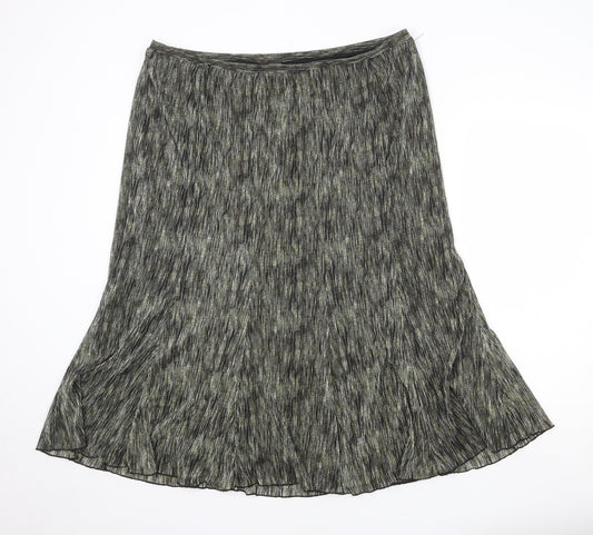 Ann Harvey Womens Multicoloured Geometric Polyester Swing Skirt Size 14