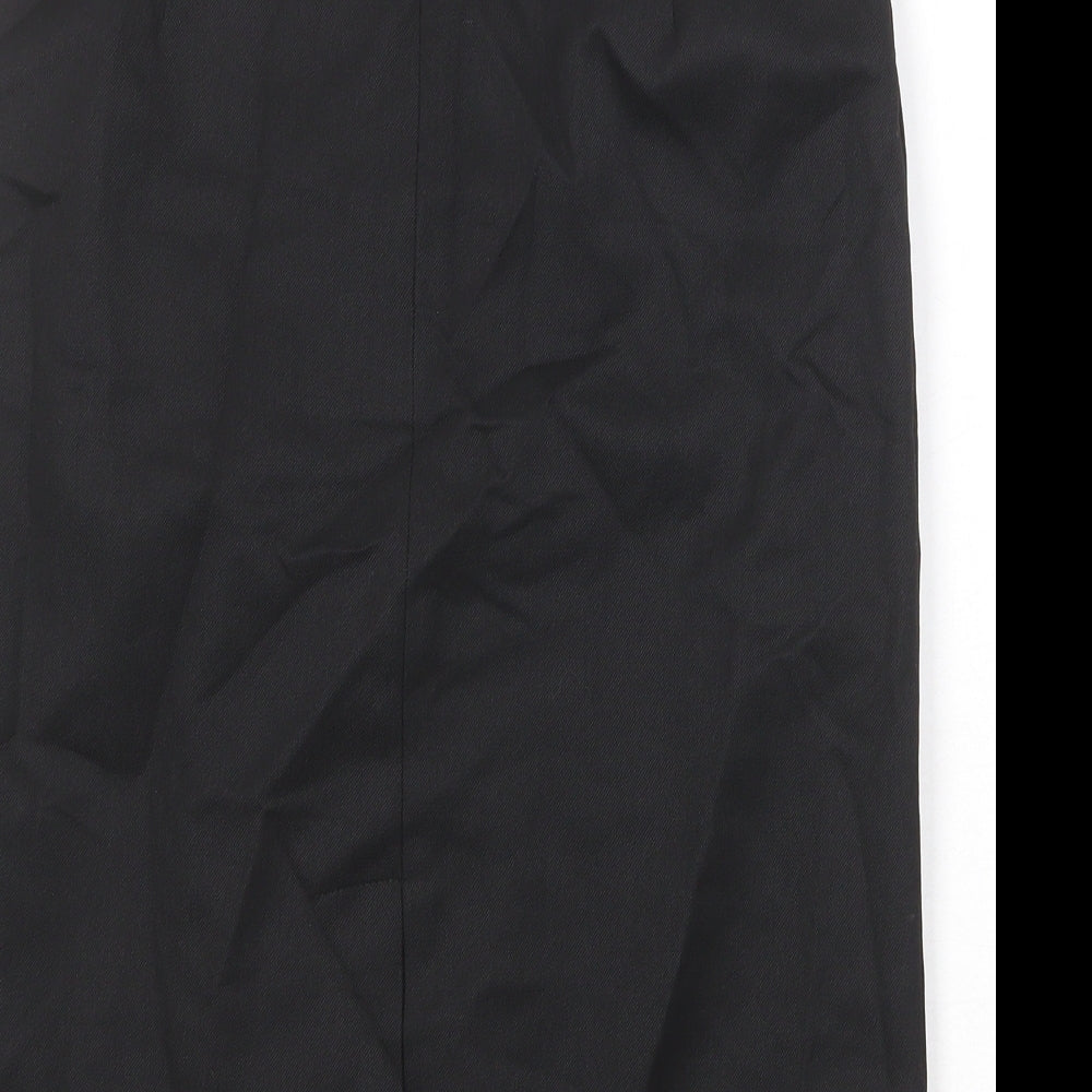 Brook Taverner Womens Black Polyester A-Line Skirt Size 6 Zip