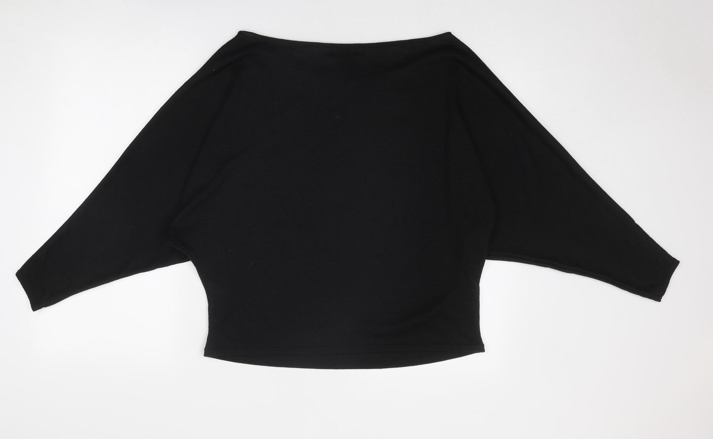 Lipsy Womens Black Boat Neck Polyester Pullover Jumper Size 12
