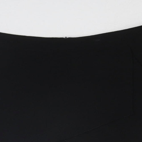 Brave Soul Womens Black Polyester Skort Size XS Zip