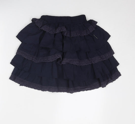 Diesel Girls Blue Cotton A-Line Skirt Size 14 Years Regular Pull On