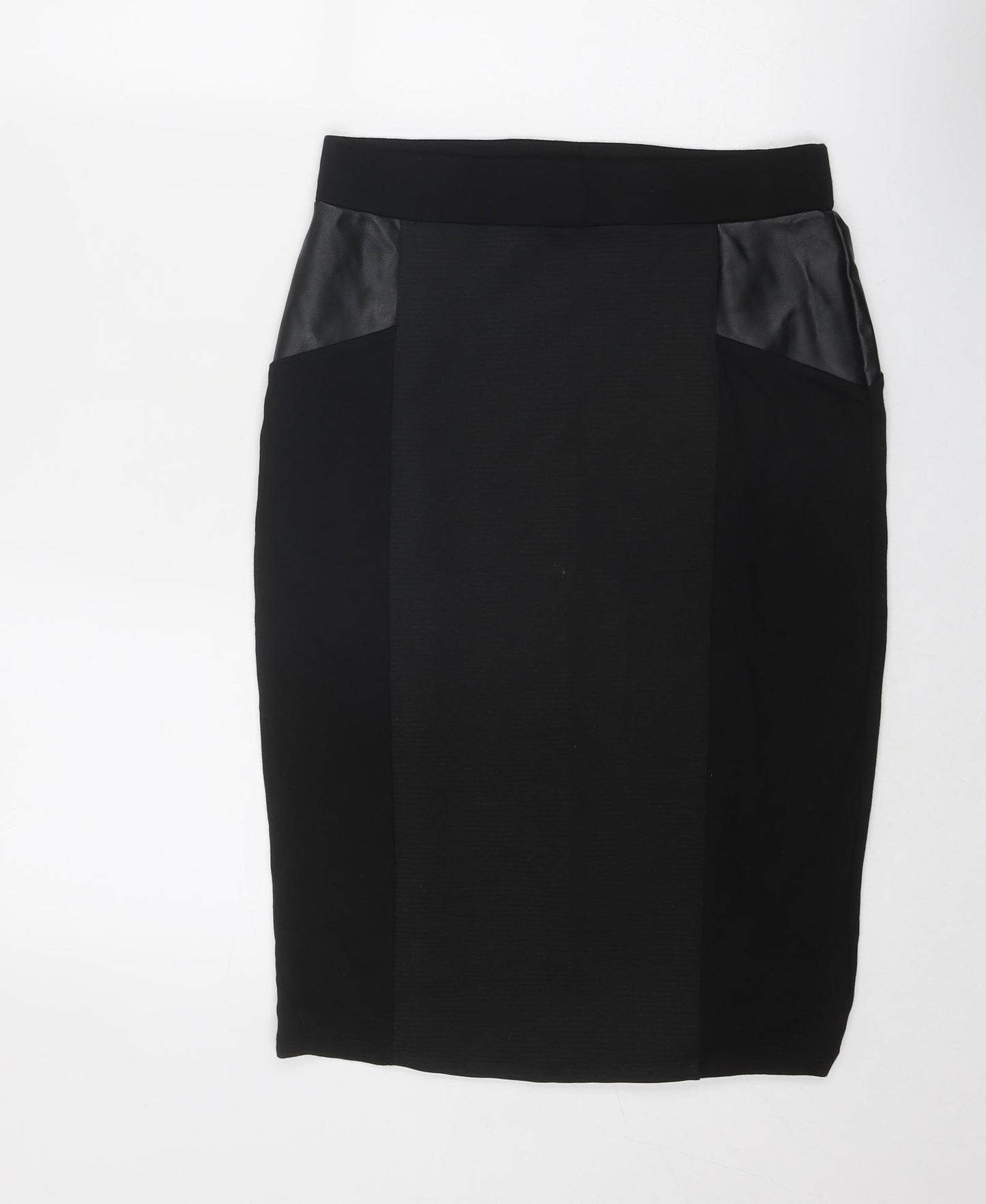 Dorothy Perkins Womens Black Polyester A-Line Skirt Size 10