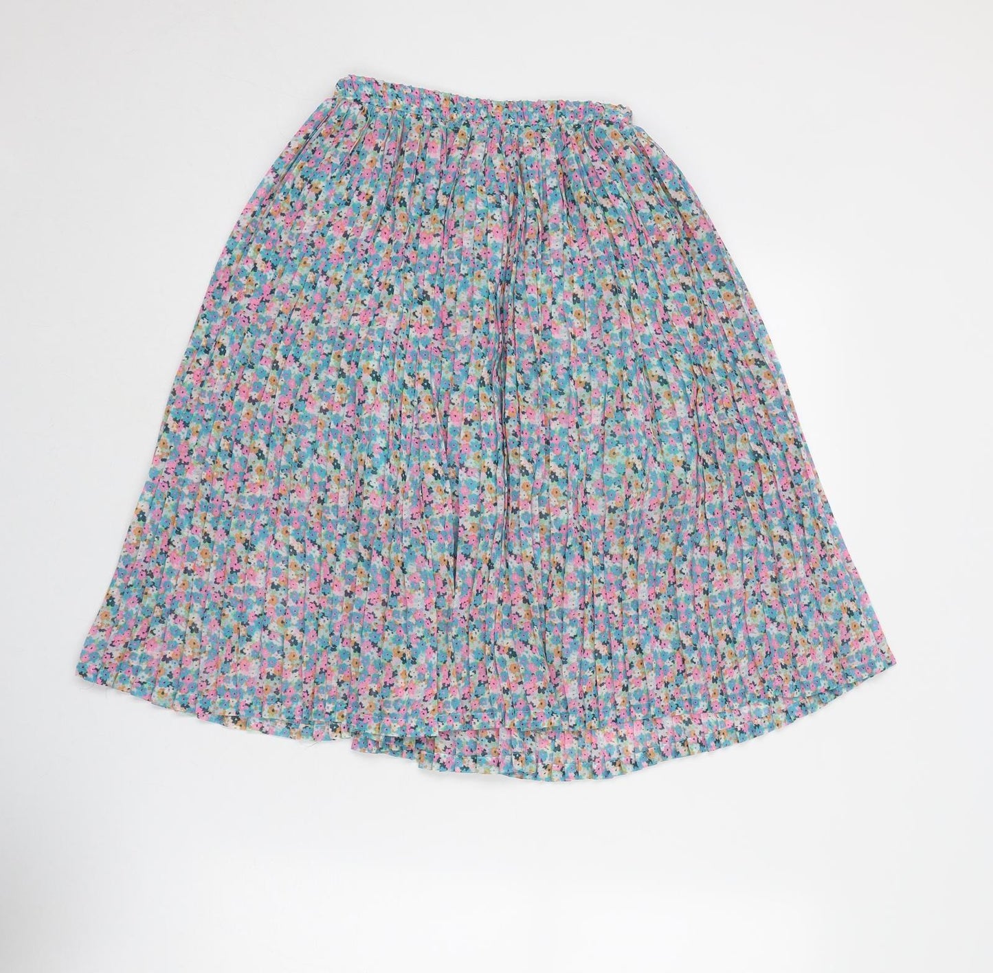 NEXT Girls Multicoloured Floral Polyester A-Line Skirt Size 9 Years Regular Pull On