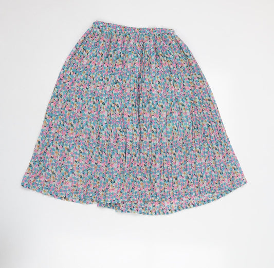 NEXT Girls Multicoloured Floral Polyester A-Line Skirt Size 9 Years Regular Pull On