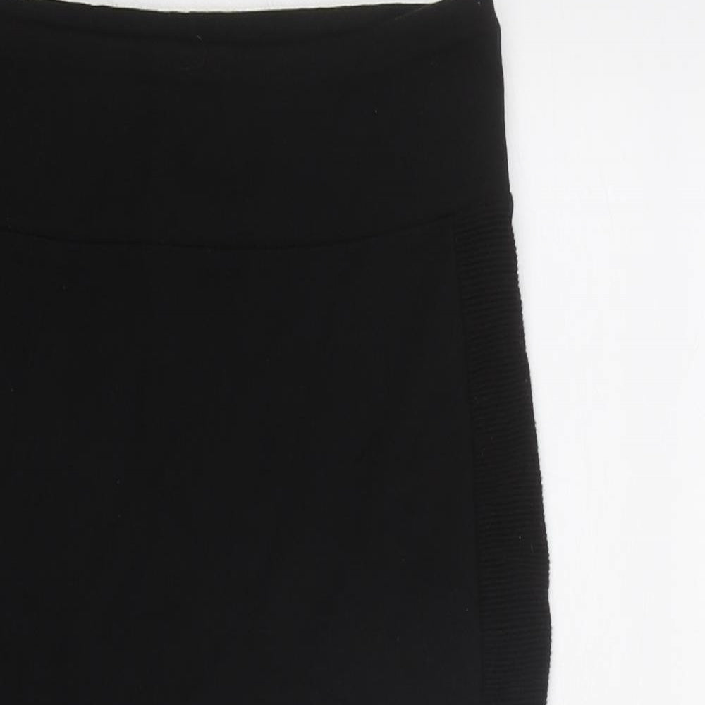 River Island Womens Black Polyester A-Line Skirt Size 10
