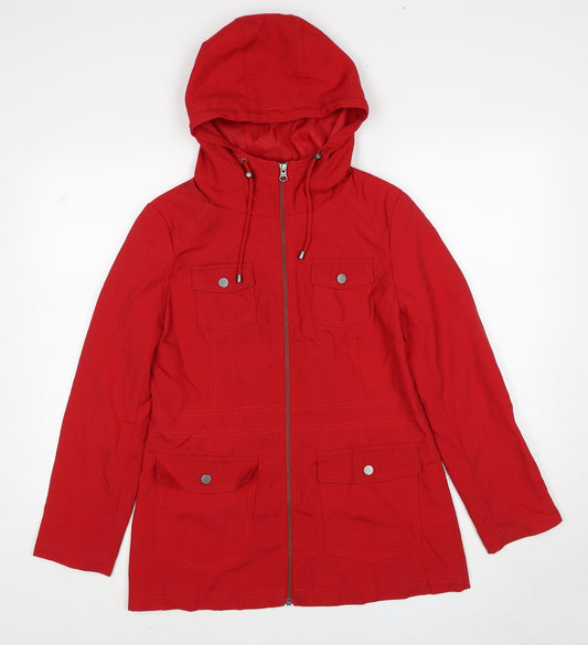 Marks and Spencer Womens Red Jacket Size 6 Zip