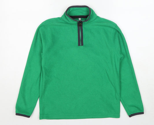 Marks and Spencer Boys Green Polyester Pullover Sweatshirt Size 9-10 Years Pullover