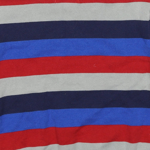 Blue Zoo Boys Multicoloured Round Neck Striped Cotton Pullover Jumper Size 4-5 Years Pullover