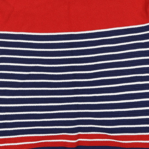 EWM Womens Multicoloured Round Neck Striped Cotton Pullover Jumper Size 18 - Size 18-20