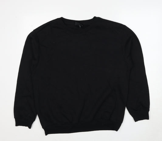H&M Mens Black Cotton Pullover Sweatshirt Size M - Unisex