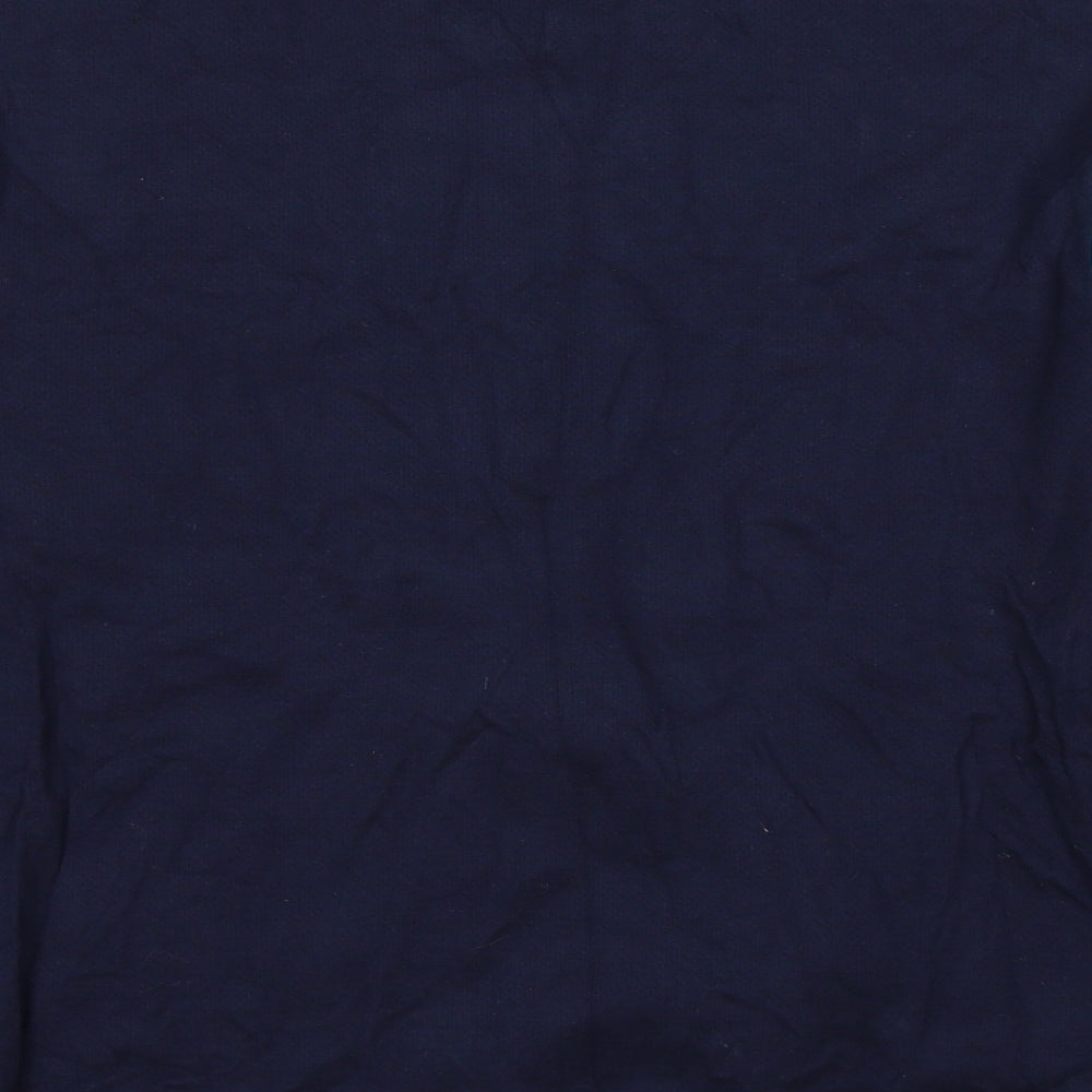 Ben Sherman Mens Blue Geometric Cotton Full Zip Sweatshirt Size L