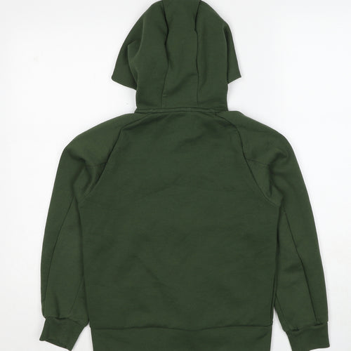 Uniqlo Boys Green Polyester Full Zip Hoodie Size 9-10 Years Zip
